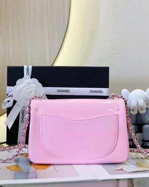 Chanel AS3356 Mini Flap 18cm Patent leather Camellia Pink - Default Title - View 4