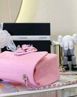 Chanel AS3356 Mini Flap 18cm Patent leather Camellia Pink - Default Title - View 6