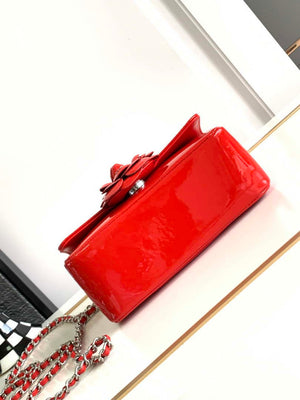 Chanel AS3356 Mini Flap 18cm Patent leather Camellia Red - Default Title - View 4