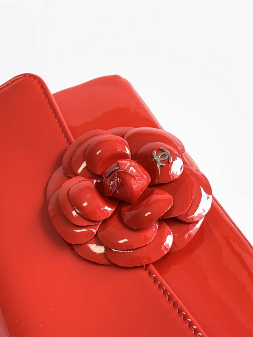 Chanel AS3356 Mini Flap 18cm Patent leather Camellia Red - Default Title - View 5