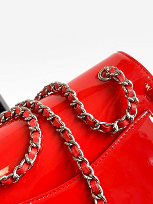Chanel AS3356 Mini Flap 18cm Patent leather Camellia Red - Default Title - View 6