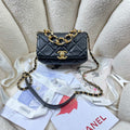 Chanel AS3365 Mini Flap Bag 17cm Lambskin Black - Default Title - View 1