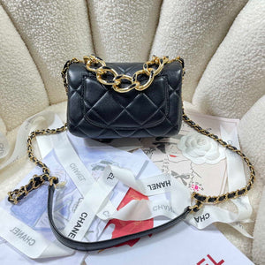 Chanel AS3365 Mini Flap Bag 17cm Lambskin Black - Default Title - View 2
