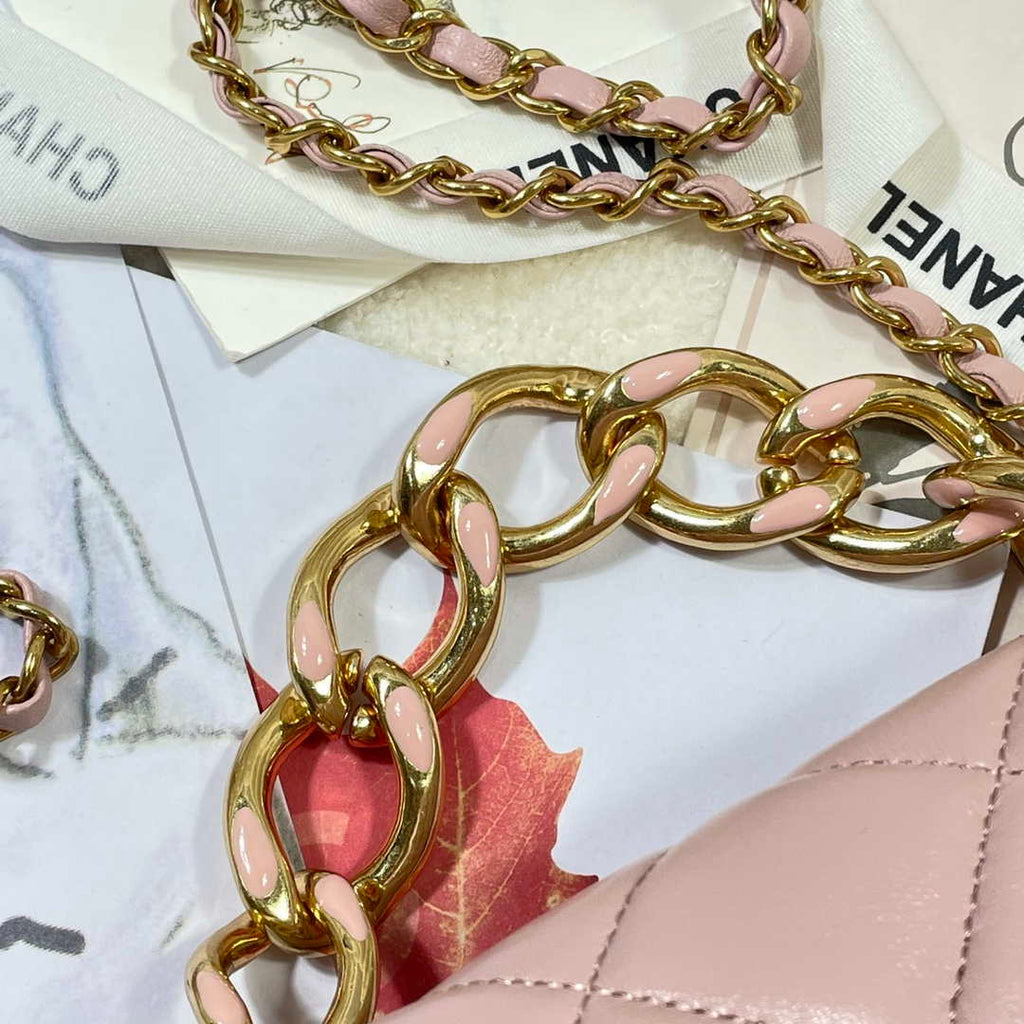 Chanel AS3365 Mini Flap Bag 17cm Lambskin Pink