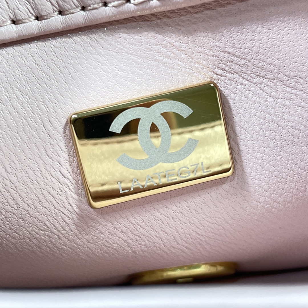 Chanel AS3365 Mini Flap Bag 17cm Lambskin Pink - Default Title - View 9