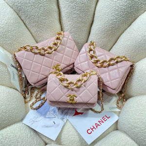 Chanel AS3365 Mini Flap Bag 17cm Lambskin Pink - Default Title - View 10