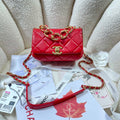 Chanel AS3365 Mini Flap Bag 17cm Lambskin Red - Default Title - View 1