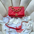 Chanel AS3366 Flap Bag 20cm Lambskin Red - Default Title - View 1