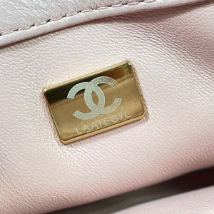 Chanel AS3366 Flap Bag 20cm Lambskin Pink - Default Title - View 9