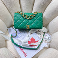 Chanel AS3367 Large Flap Bag 23cm Lambskin Green - Default Title - View 1