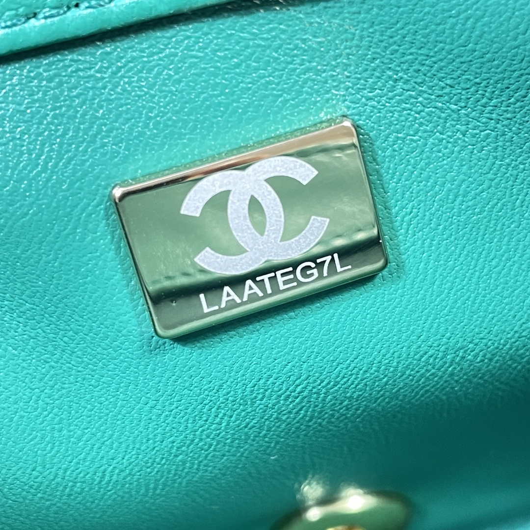 Chanel AS3367 Large Flap Bag 23cm Lambskin Green - Default Title - View 9