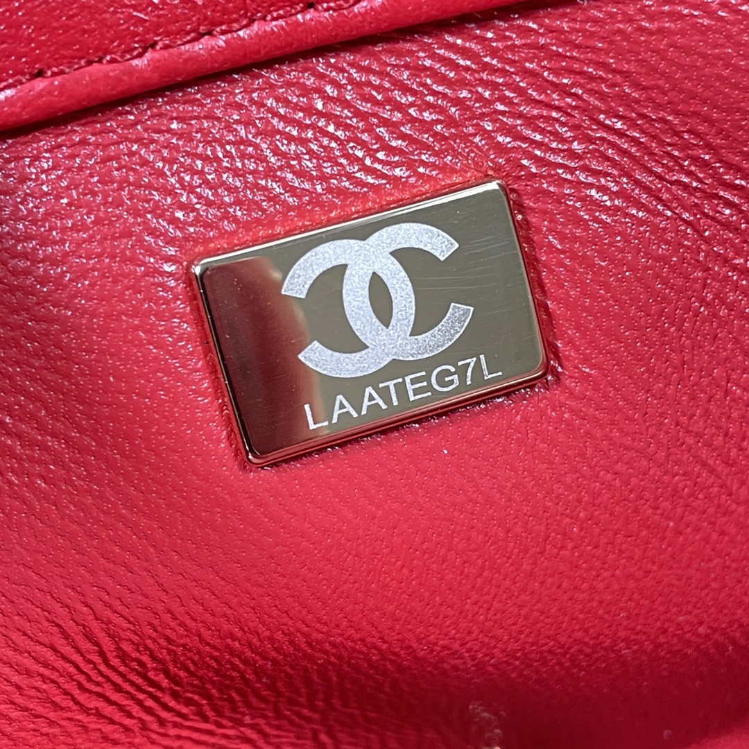 Chanel AS3367 Large Flap Bag 23cm Lambskin Red - Default Title - View 9