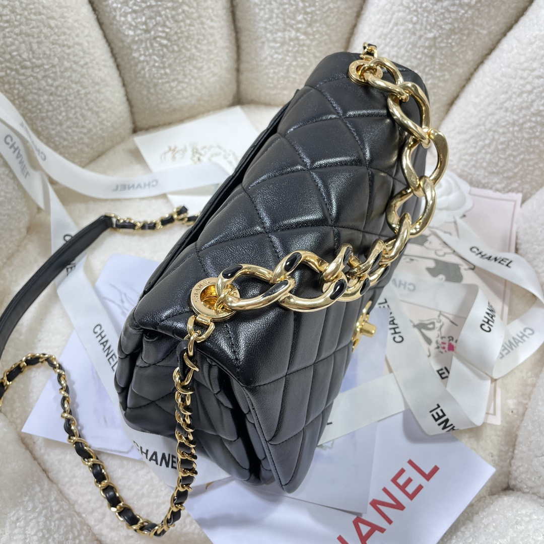 Chanel AS3367 Large Flap Bag 23cm Lambskin Black - Default Title - View 4