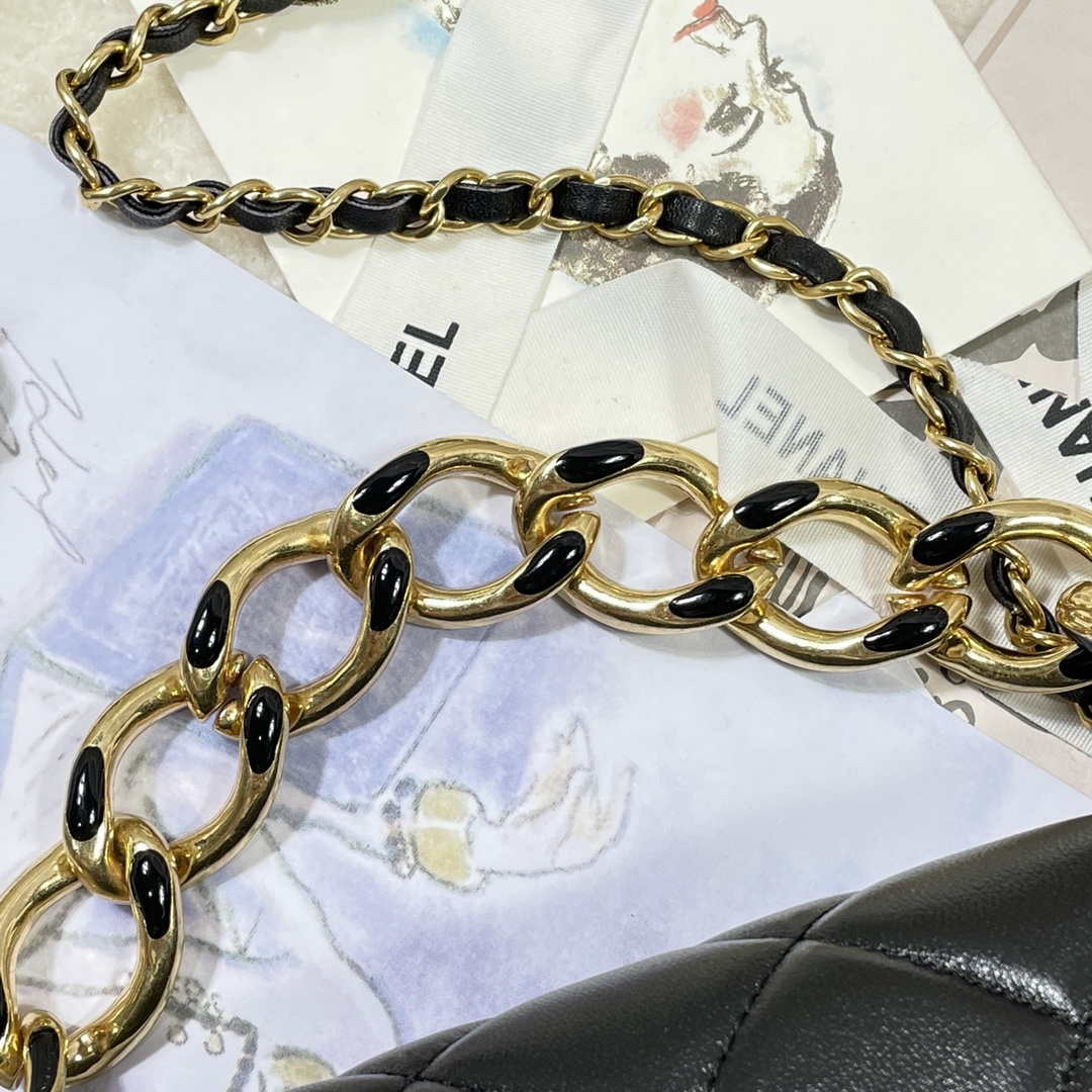 Chanel AS3367 Large Flap Bag 23cm Lambskin Black - Default Title - View 6