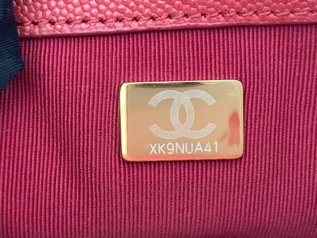 Chanel Mini Flap Bag Shiny Calfskin Gold-Tone Metal AS3368 Red