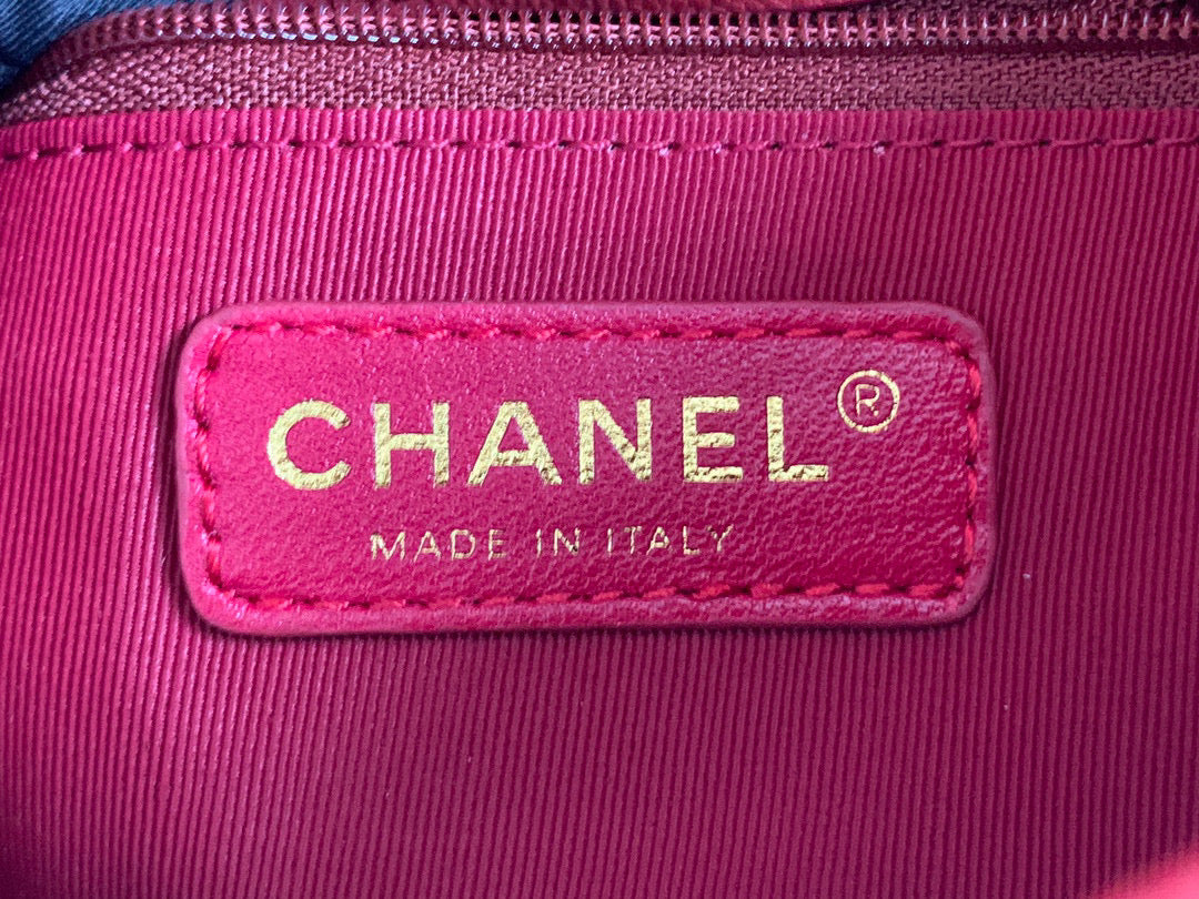 Chanel Small Flap Bag Shiny Calfskin Gold-Tone Metal AS3369 Red - Default Title - View 9