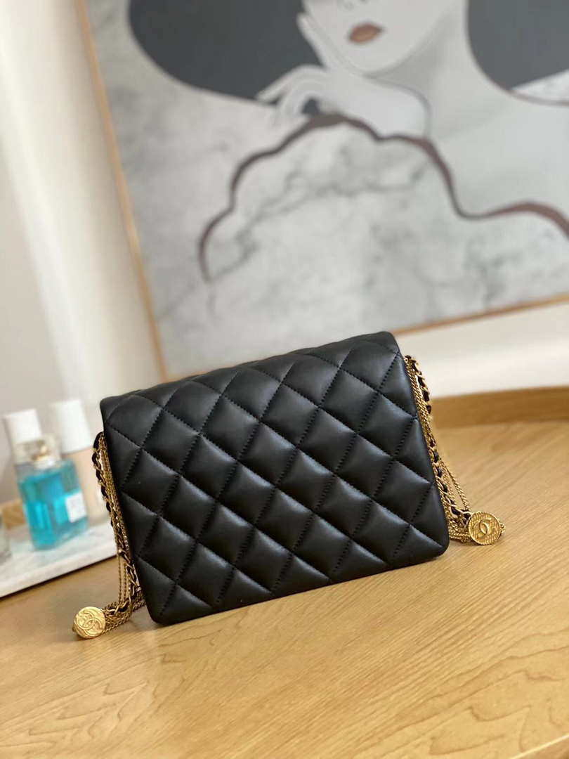 Chanel AS3378 MINI Flap Bag Lambskin Black - Default Title - View 2