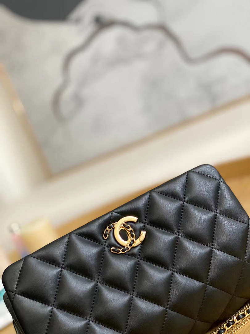 Chanel AS3378 MINI Flap Bag Lambskin Black
