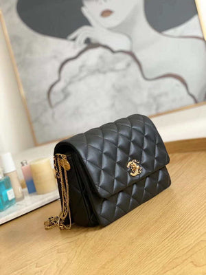 Chanel AS3378 MINI Flap Bag Lambskin Black - Default Title - View 4