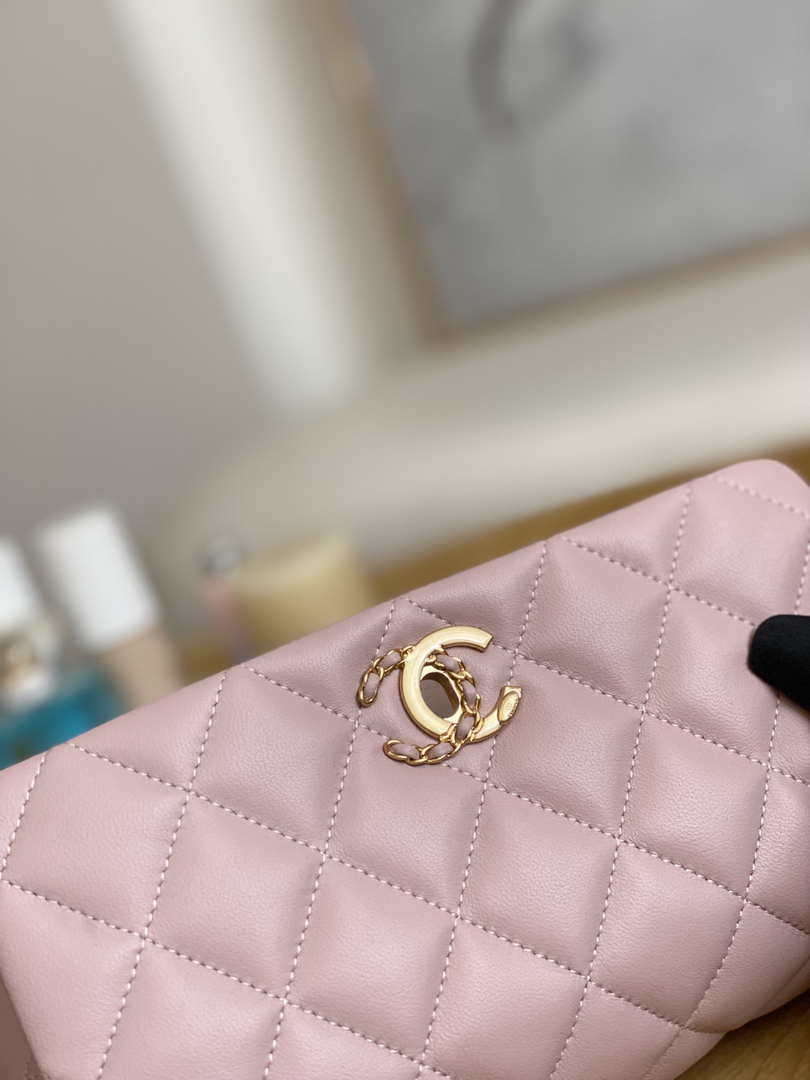 Chanel AS3378 MINI Flap Bag Lambskin Pink