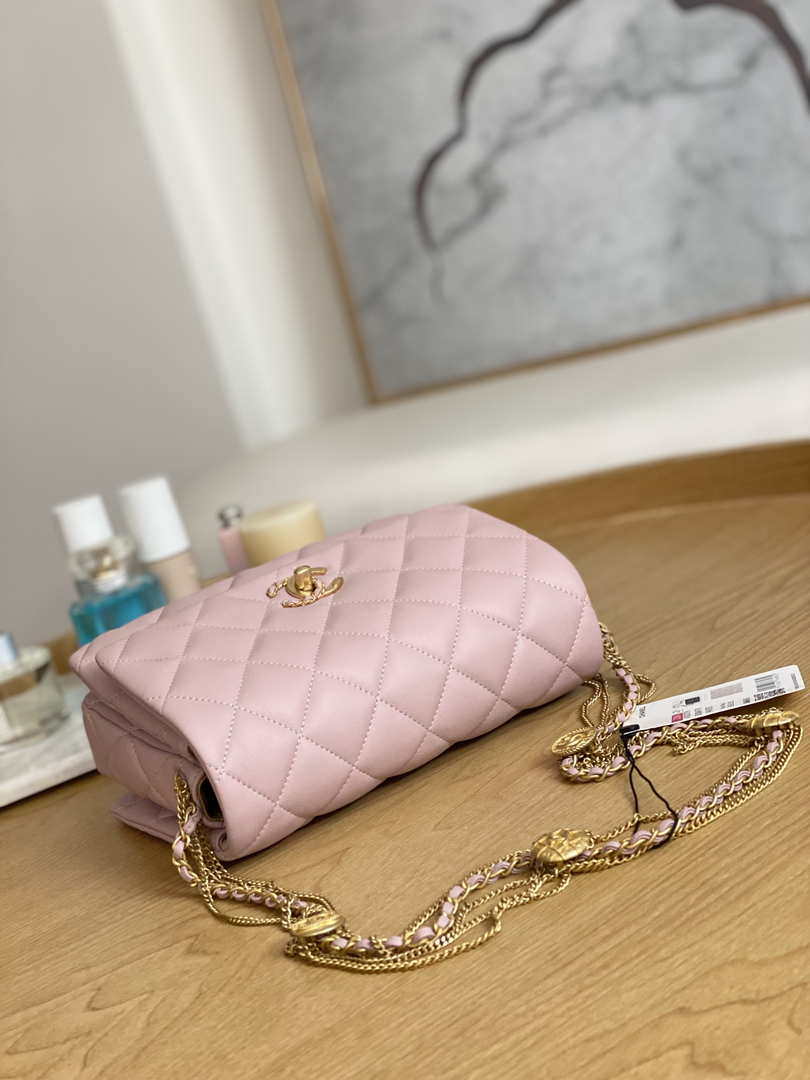 Chanel AS3378 MINI Flap Bag Lambskin Pink - Default Title - View 5