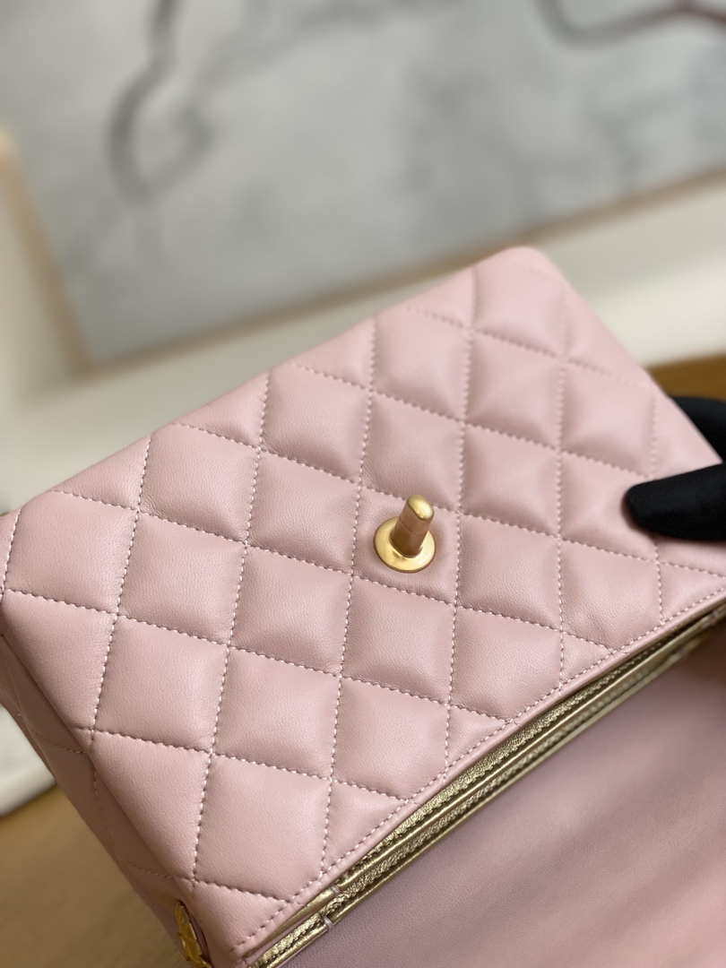 Chanel AS3378 MINI Flap Bag Lambskin Pink - Default Title - View 8