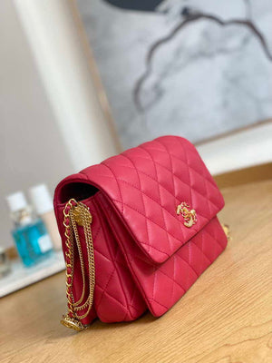 Chanel AS3378 MINI Flap Bag Lambskin Red - Default Title - View 3