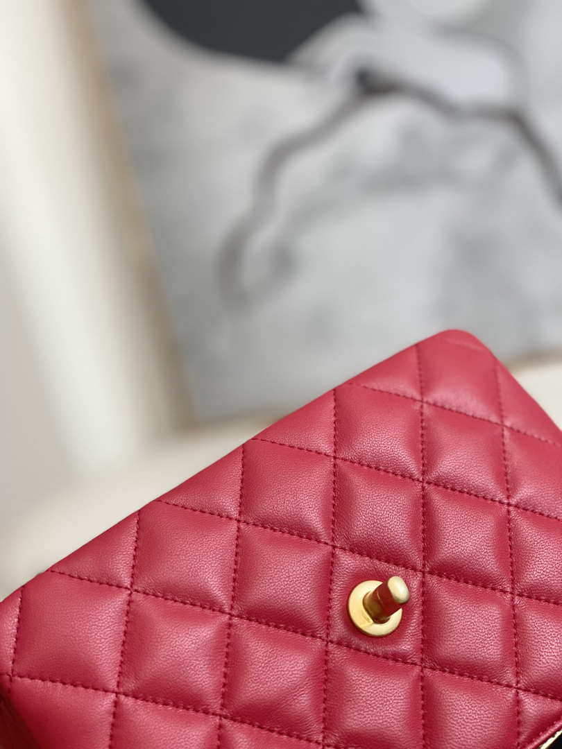 Chanel AS3378 MINI Flap Bag Lambskin Red - Default Title - View 5