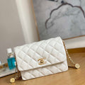 Chanel AS3378 MINI Flap Bag Lambskin White - Default Title - View 1