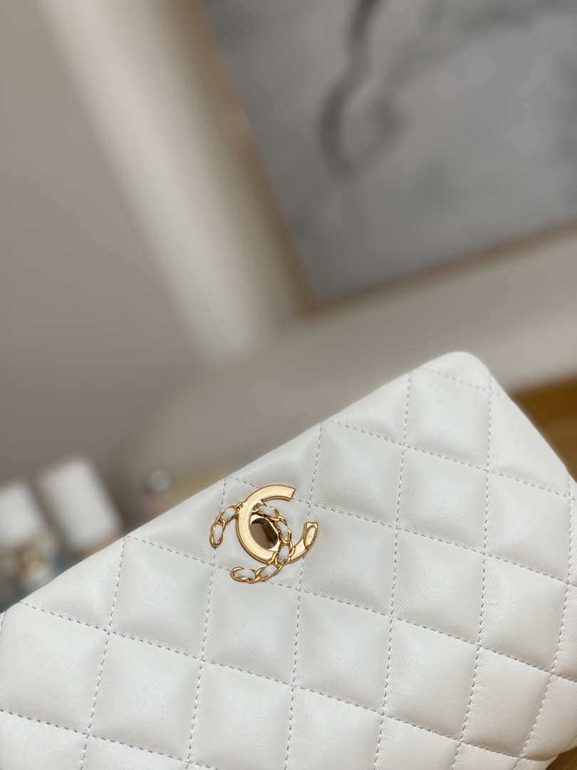 Chanel AS3378 MINI Flap Bag Lambskin White