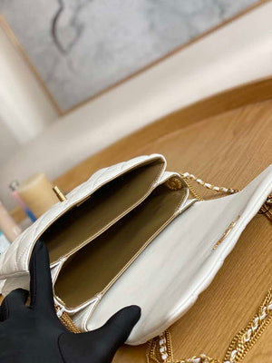 Chanel AS3378 MINI Flap Bag Lambskin White - Default Title - View 9