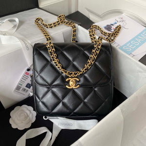 Chanel AS3384 Backpack Chain bag lambskin Black - Default Title - View 1