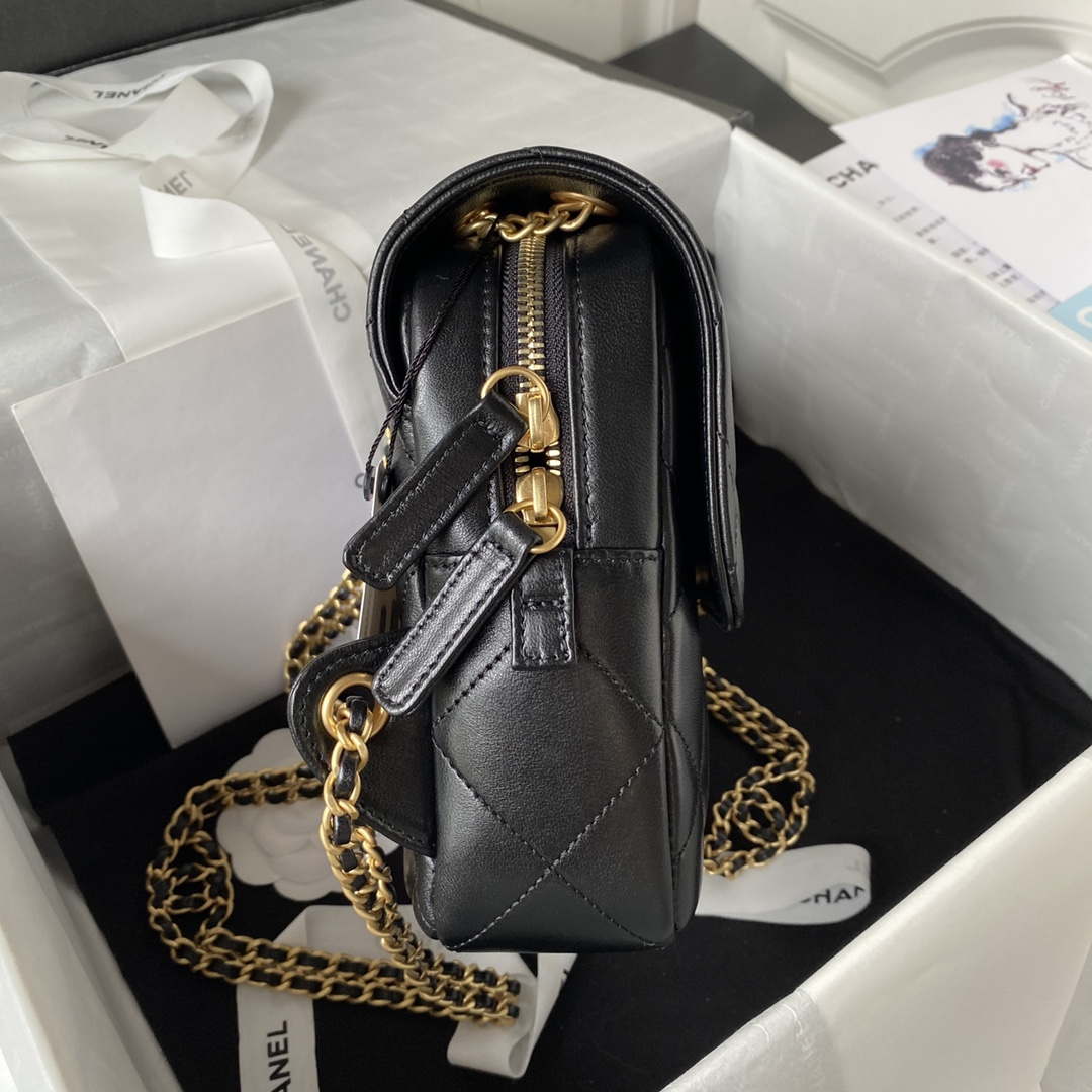 Chanel AS3384 Backpack Chain bag lambskin Black - Default Title - View 5