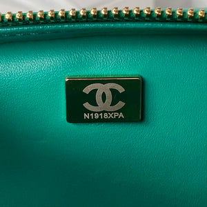 Chanel AS3384 Backpack Chain bag lambskin Green - Default Title - View 9