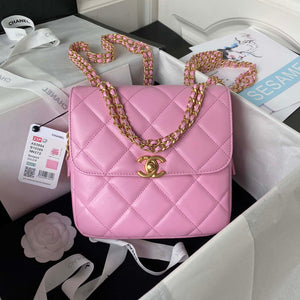 Chanel AS3384 Backpack Chain bag lambskin Pink - Default Title - View 1