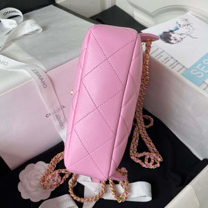 Chanel AS3384 Backpack Chain bag lambskin Pink - Default Title - View 6