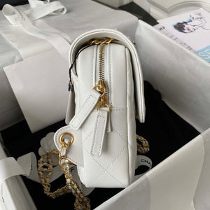 Chanel AS3384 Backpack Chain bag lambskin White - Default Title - View 5