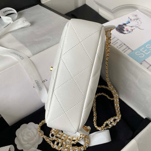 Chanel AS3384 Backpack Chain bag lambskin White - Default Title - View 6