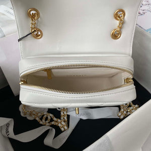 Chanel AS3384 Backpack Chain bag lambskin White - Default Title - View 7