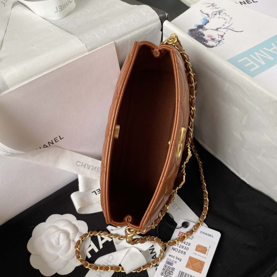 Chanel AS3429 Lambskin Bag Brown