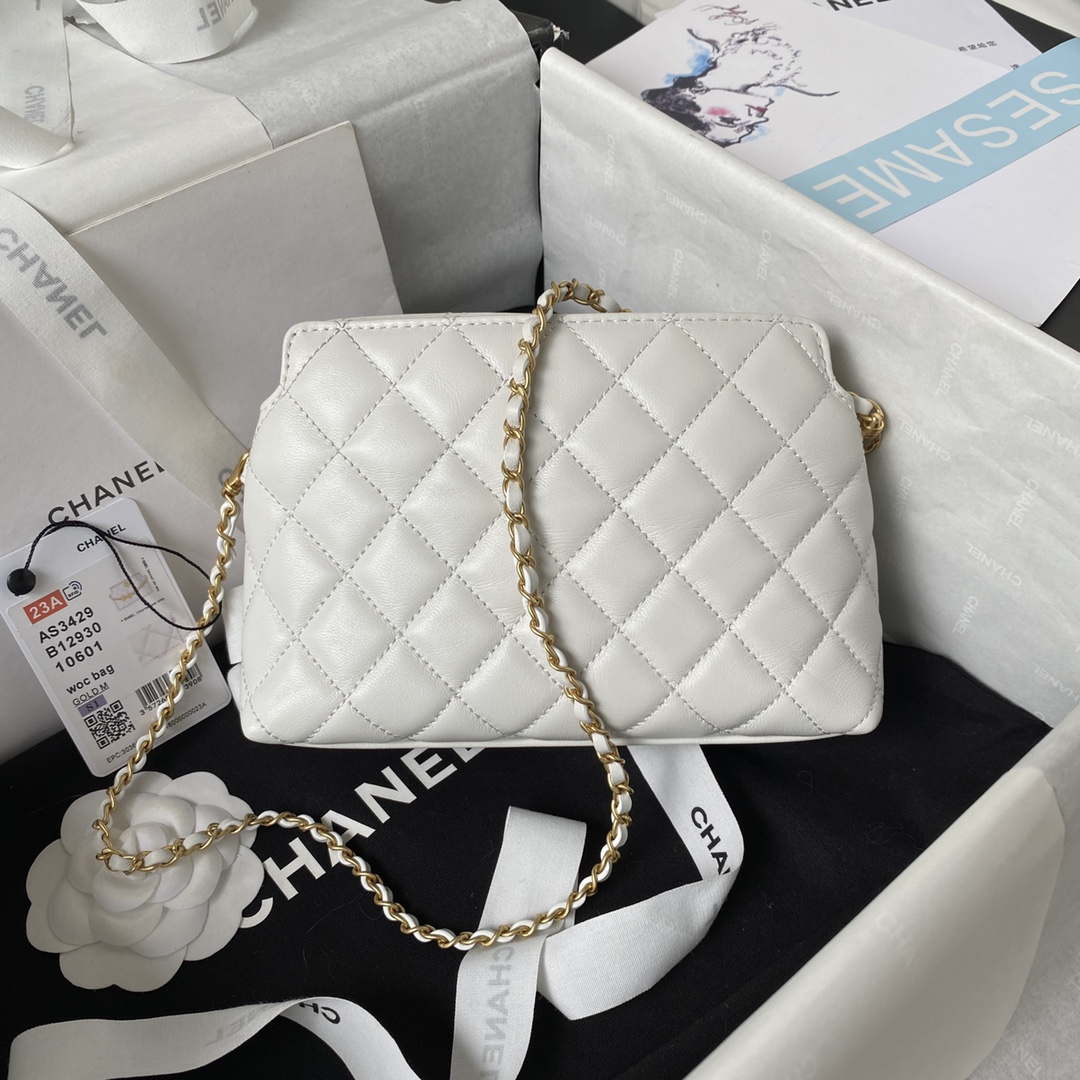 Chanel AS3429 Lambskin Bag White