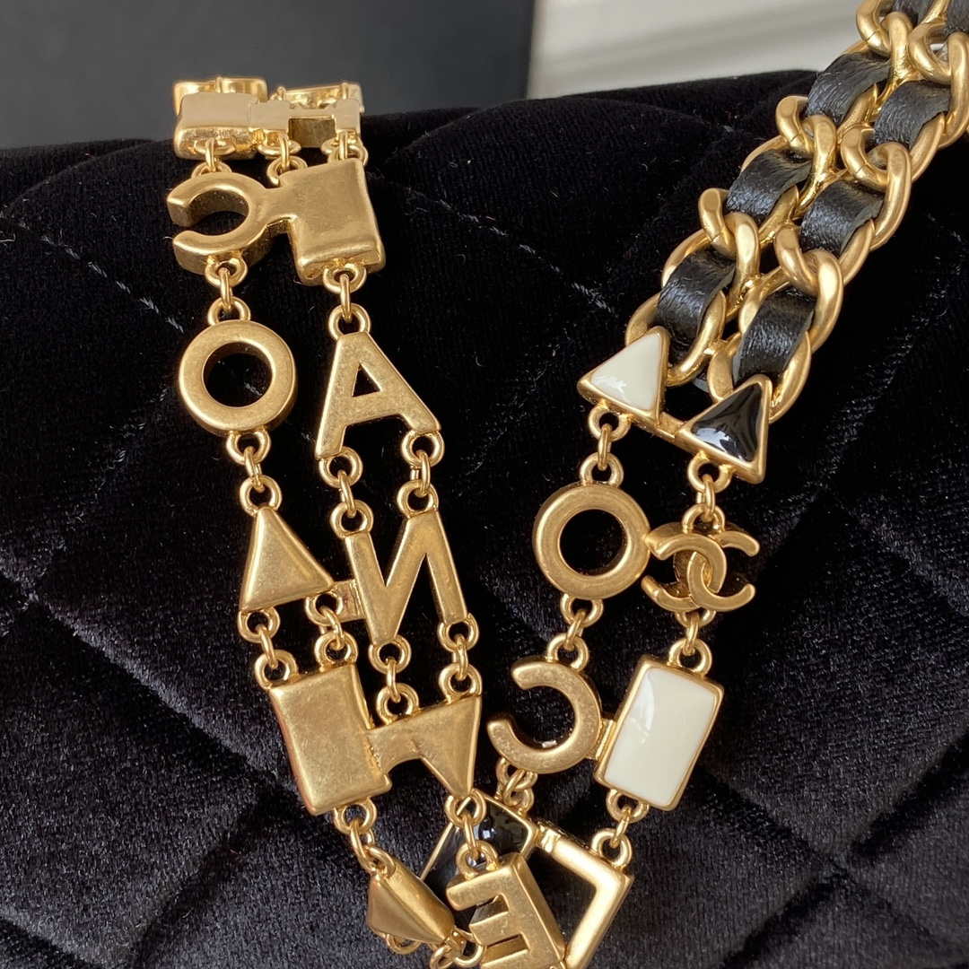 Chanel AS3432 Small Flap Bag Velvet Enamel & Gold-Tone Metal Black - Default Title - View 5