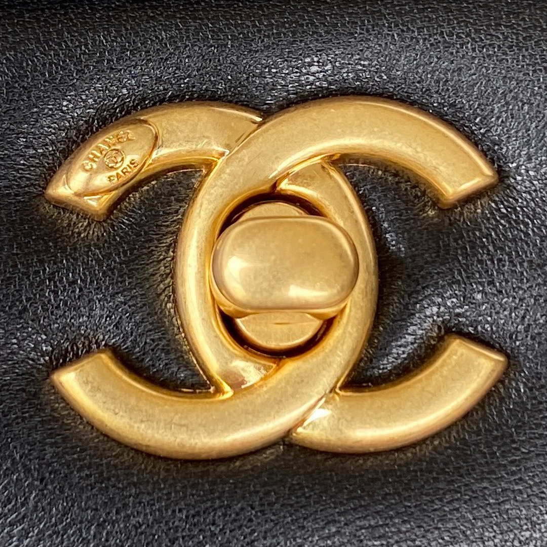 Chanel AS3456 Mini Flap Bag Lambskin & Gold-Tone Metal Black