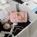 Chanel AS3456 Mini Flap Bag Lambskin & Gold-Tone Metal Pink - Default Title - View 1