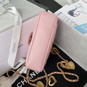 Chanel AS3456 Mini Flap Bag Lambskin & Gold-Tone Metal Pink - Default Title - View 6