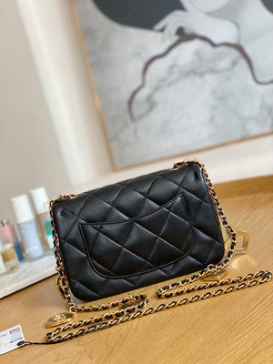 Chanel AS3457 Mini Flap Bag Lambskin & Gold-Tone Metal Black - Default Title - View 2