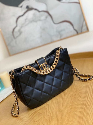 Chanel AS3476 Hobo Handbag Lambskin Black - Default Title - View 3