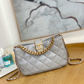 Chanel AS3476 Hobo Handbag Lambskin Light Grey - Default Title - View 1