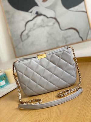Chanel AS3476 Hobo Handbag Lambskin Light Grey - Default Title - View 2