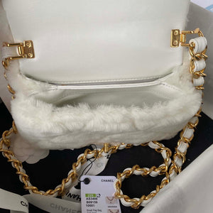 Chanel AS3498 Flap Bag Shearling Beige - Default Title - View 7